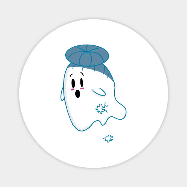 Little Ghost Scattered Magnet by nathalieaynie